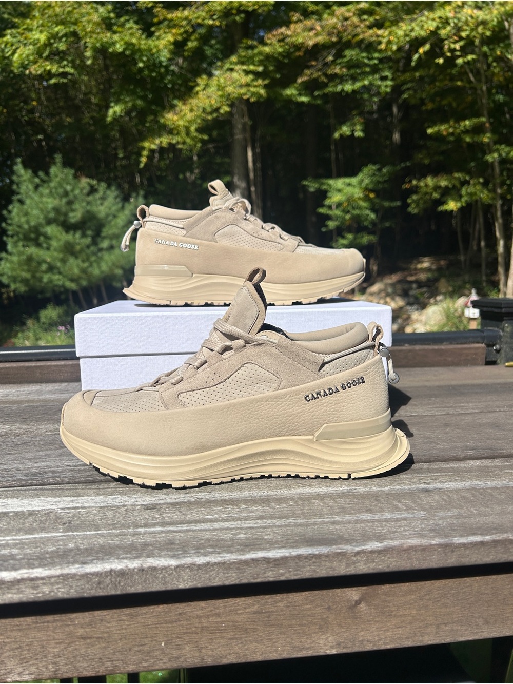 Canada Goose Glacier Trail Sneaker Limestone size 8 Men's new in box